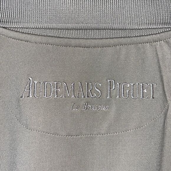 Audemars Piguet AP Short Sleeve Golf Tour Polo Shirt M  Beige Taupe Poly Blend - Picture 9 of 9